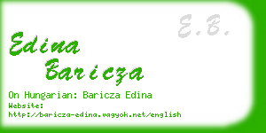 edina baricza business card